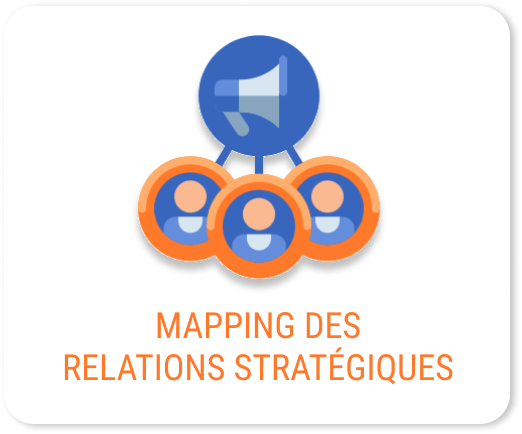 Mapping des relations stratégiques logo orange et bleu