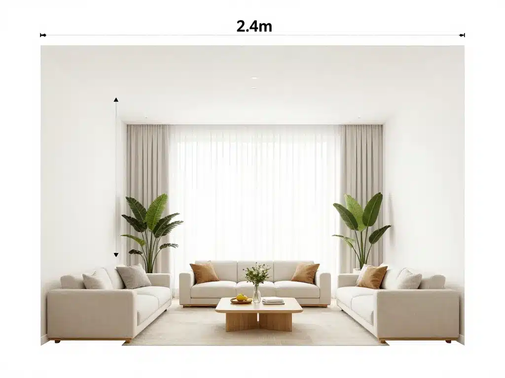 optimisation espace salon hauteur sous plafond 2m40 plan déco