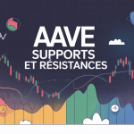 analyse technique support resistance aave graphique stylisé