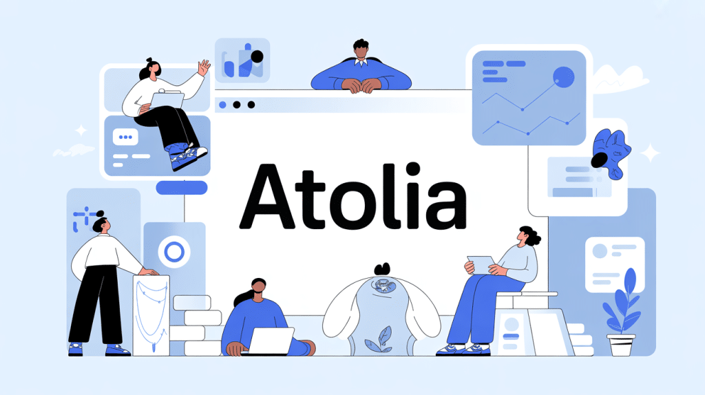 atolia illustration plateforme collaborative équipe messagerie projets