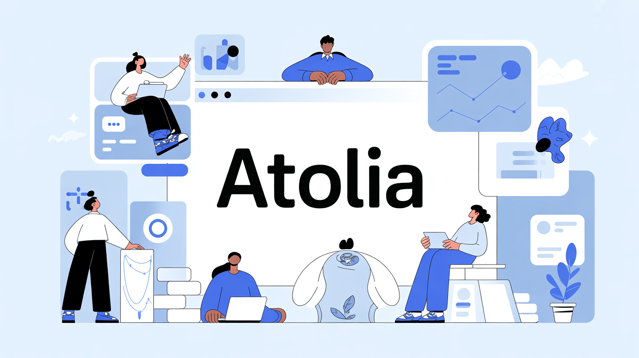 atolia illustration plateforme collaborative équipe messagerie projets