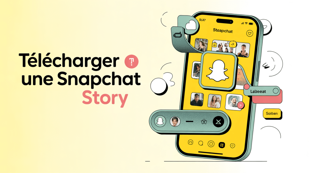 download a snapchat story graphique sécurisé interface mobile