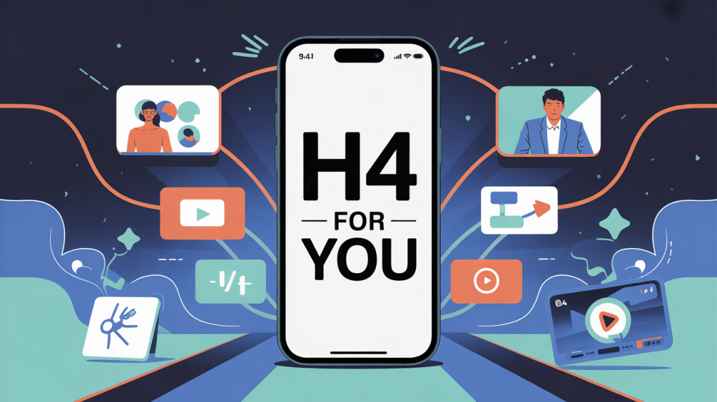h4 for you illustration optimisation vidéo réseaux sociaux