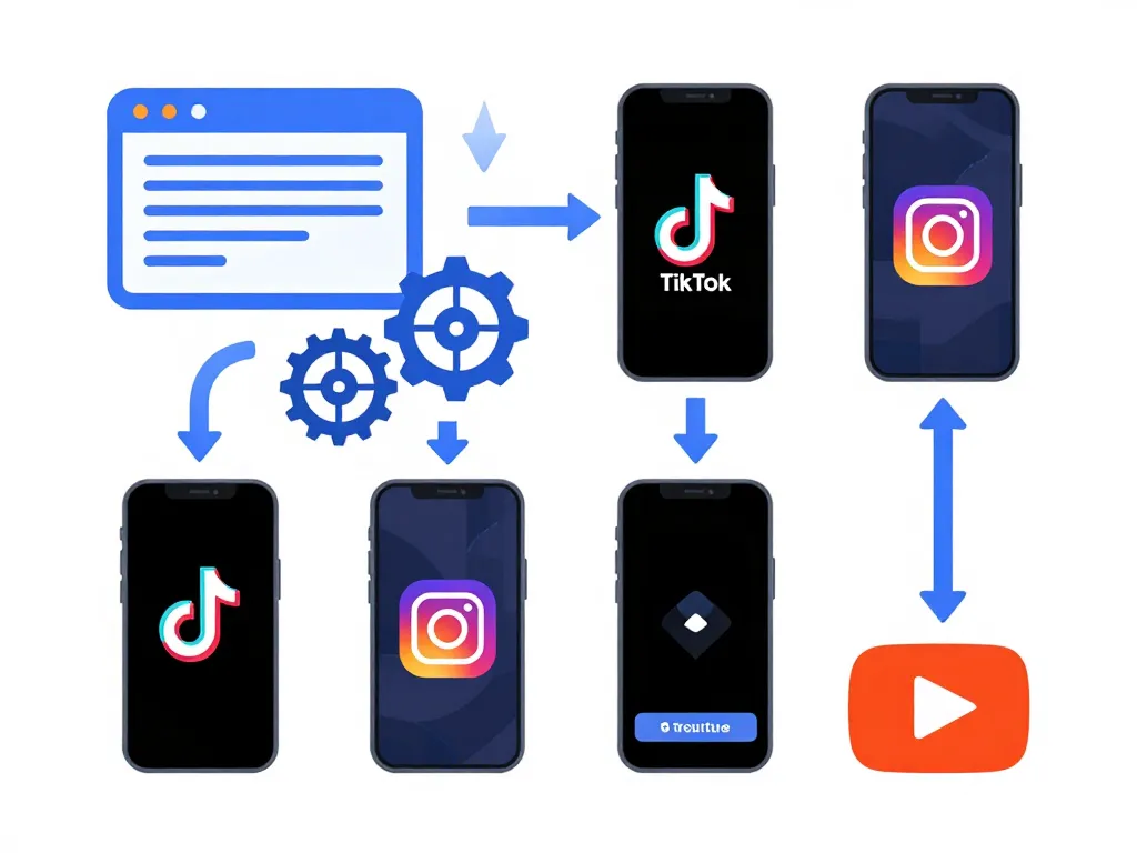 h4 for you diagramme workflow vidéo réseaux sociaux