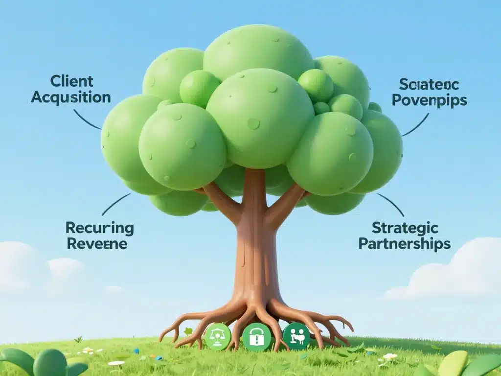 métaphore arbre croissance law startup axes stratégiques