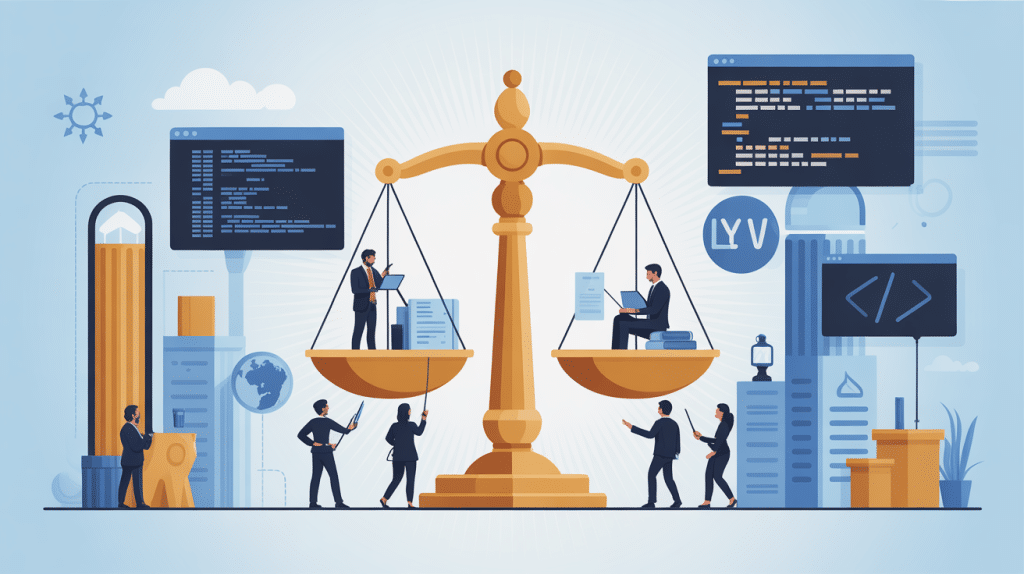 illustration moderne law startup technologie et droit