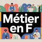 Illustration métier en F, métiers variés