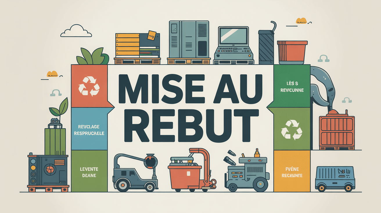illustration concept mise au rebut entreprise