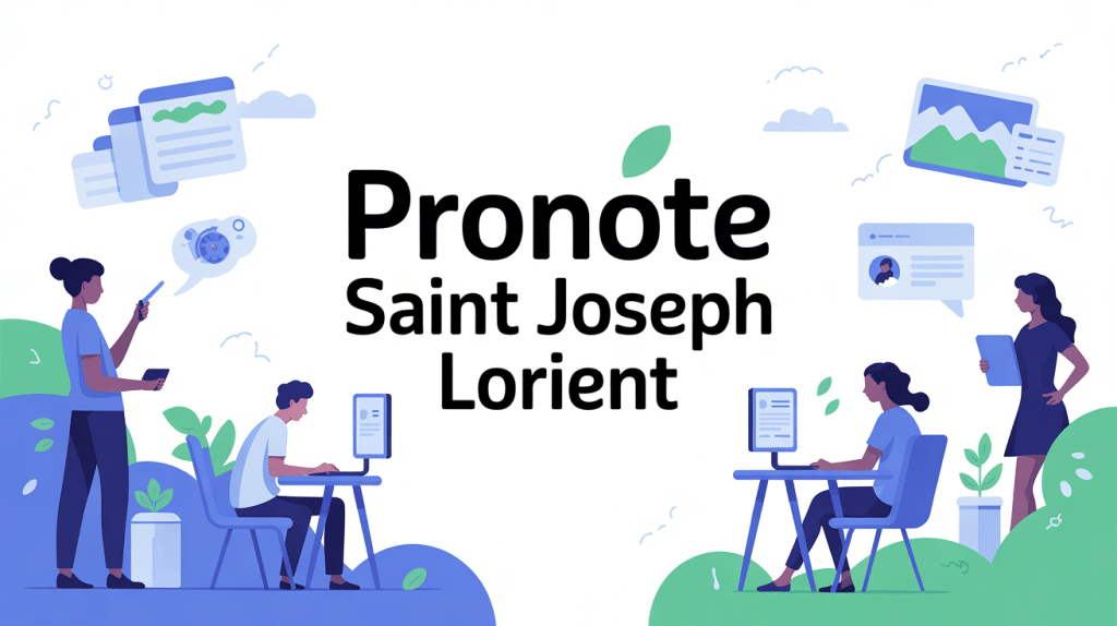 Vue stylisée pronote saint joseph lorient élèves parents ordinateur