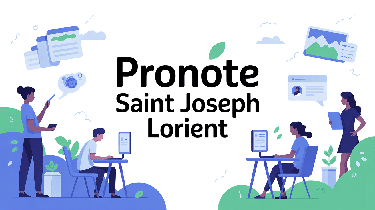 Vue stylisée pronote saint joseph lorient élèves parents ordinateur