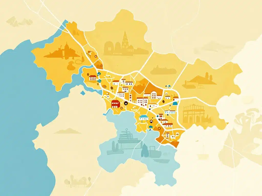 Quartier à éviter à Agde contraste quartiers sur carte