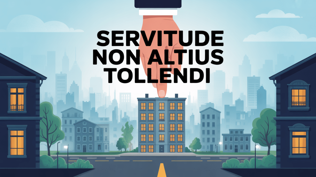 Illustration servitude non altius tollendi limitation hauteur