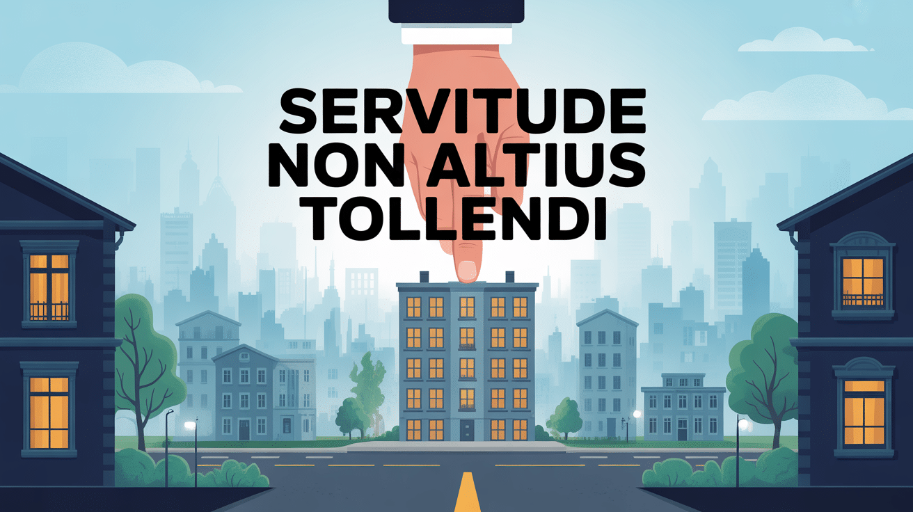 Illustration servitude non altius tollendi limitation hauteur
