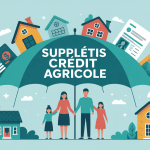 supplétis crédit agricole avis illustration famille sous parapluie banque