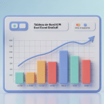tableau de bord kpi excel à télécharger gratuit en illustration moderne