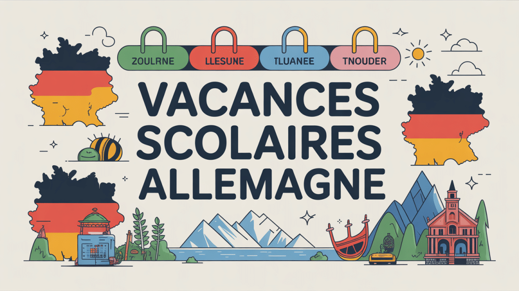 vacances scolaires Allemagne illustration calendrier et régions