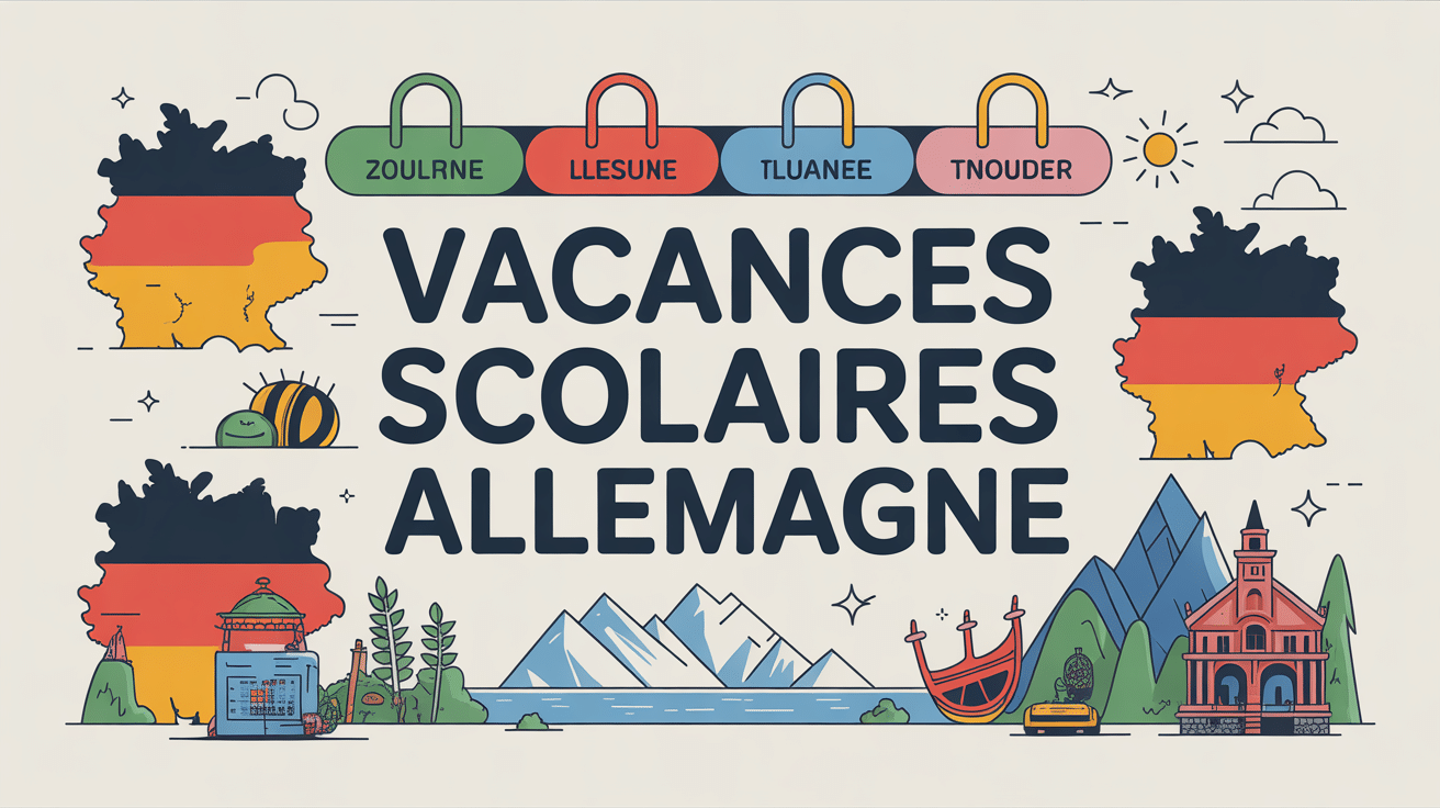 vacances scolaires Allemagne illustration calendrier et régions
