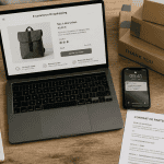 Bureau moderne e commerce en dropshipping