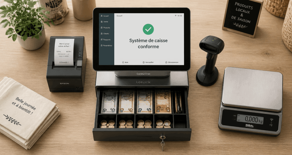 Caisse enregistreuse commerce de détail sur comptoir