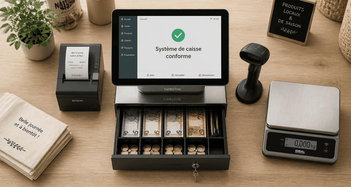 Caisse enregistreuse commerce de détail sur comptoir