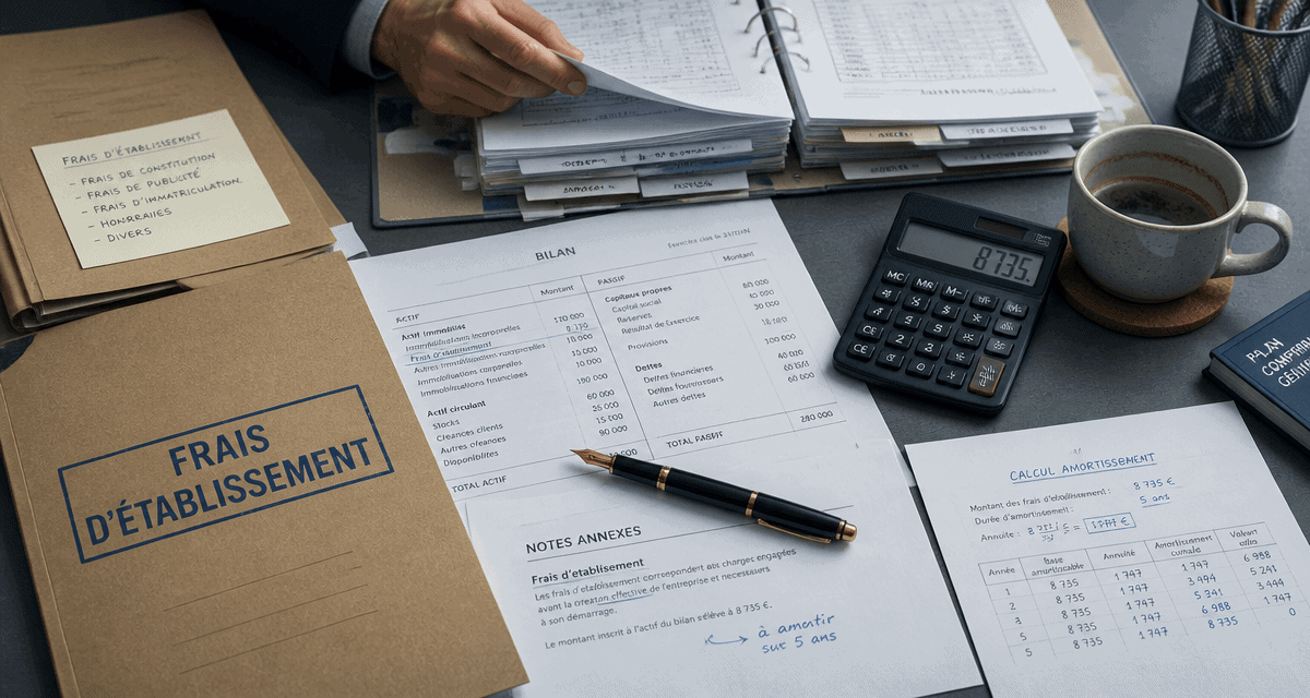 frais d établissement documents comptables