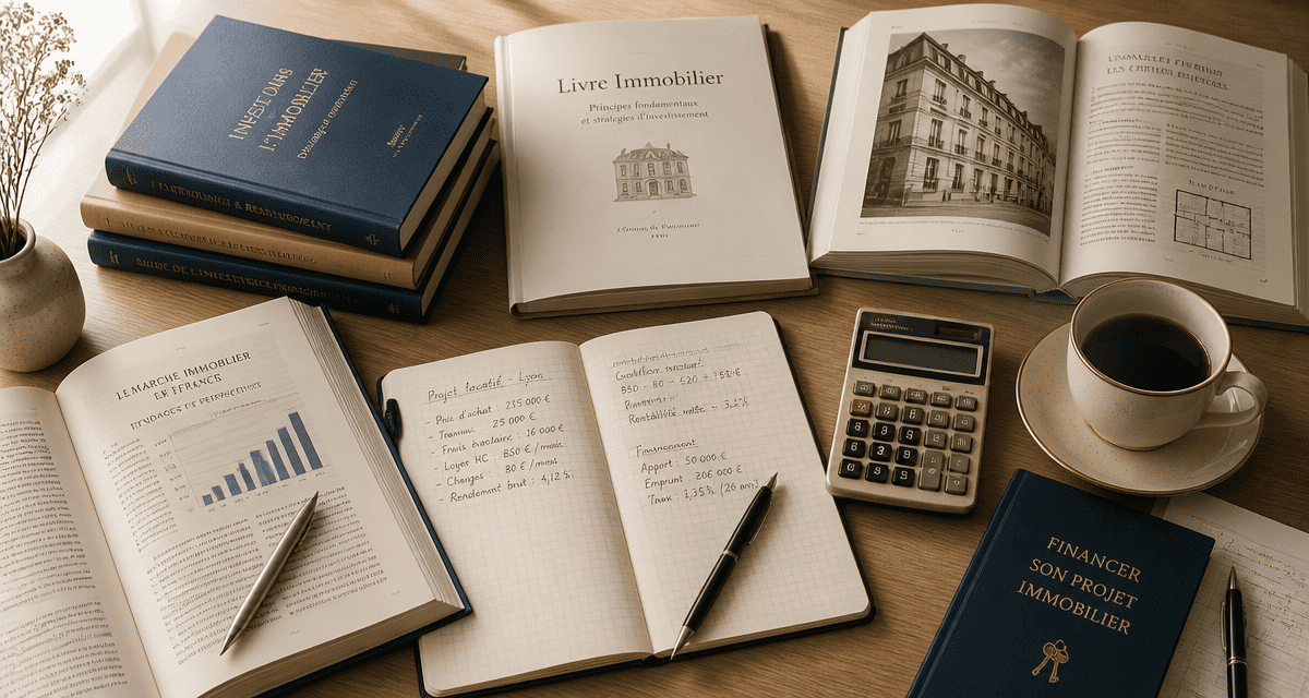 immobilier livre livres et calculatrice sur bureau