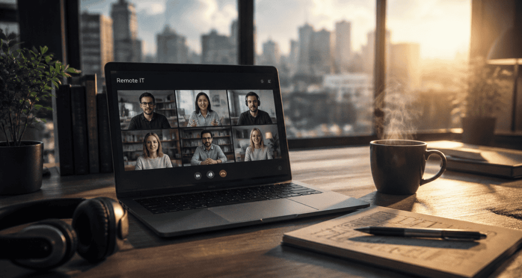 it remote work bureau moderne