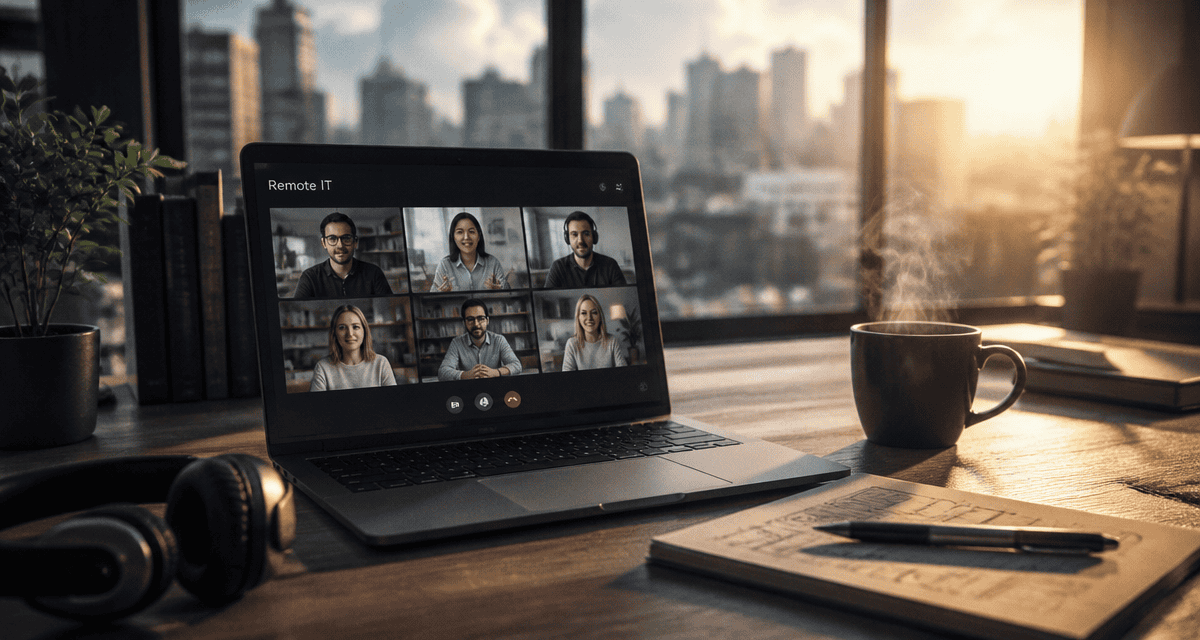it remote work bureau moderne