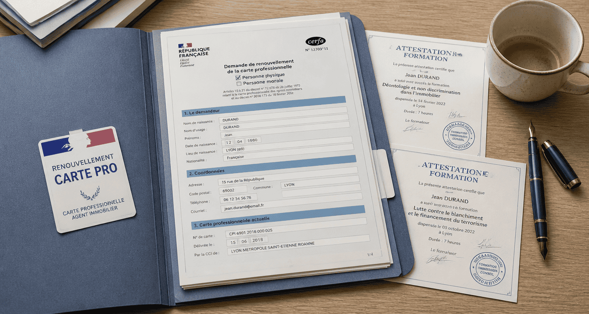 Renouvellement carte pro, dossier et documents ma formation immo