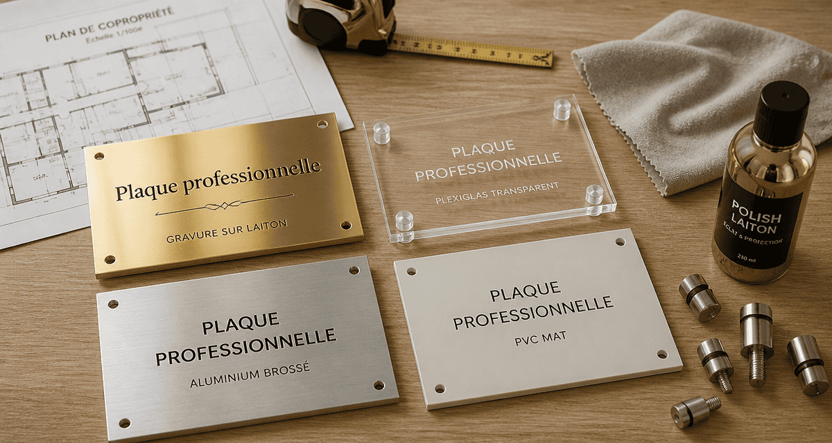 plaques profession libérale laiton plexiglas aluminium pvc