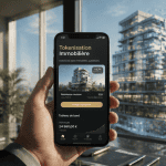 tokenisation immobilier smartphone immeuble digital