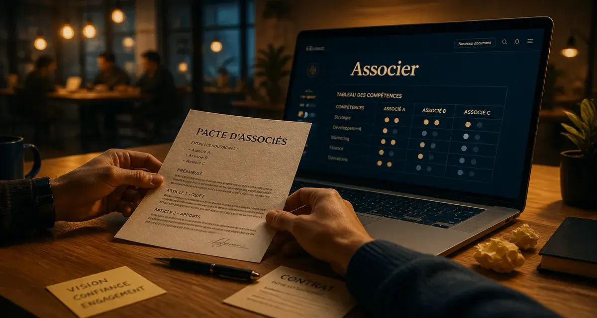 Cherche associé : pacte d’associés sur table, pour sécuriser votre projet