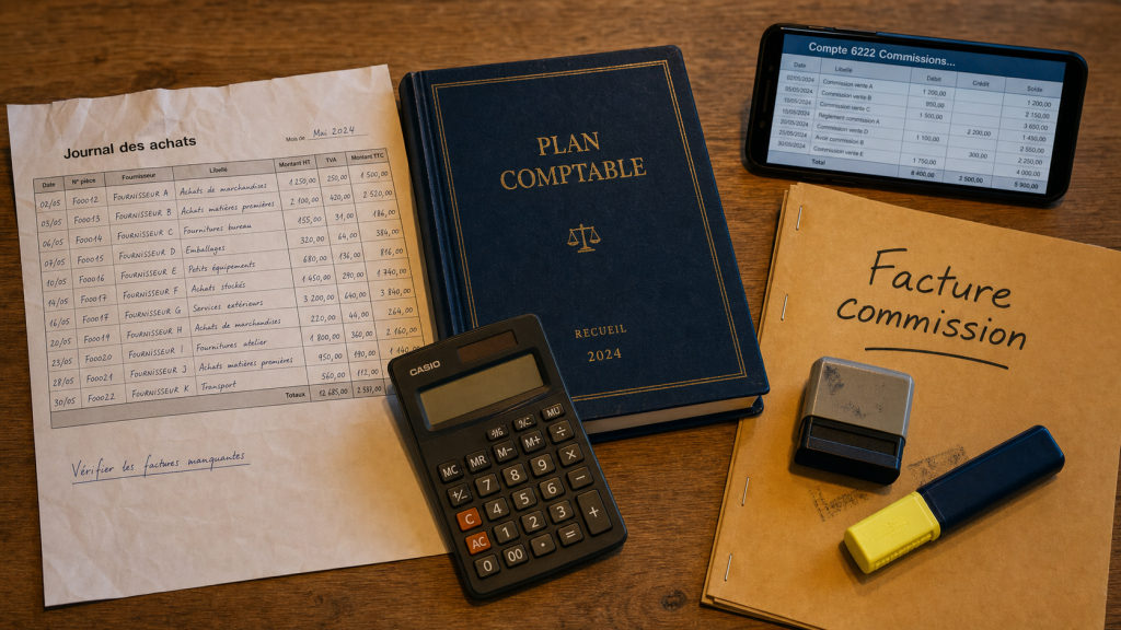 Compte comptable commission sur vente : écriture au 6222