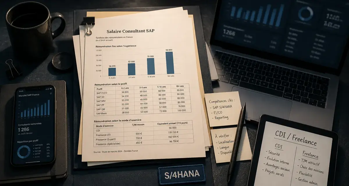consultant sap salaire, modules CDI freelance, S/4HANA