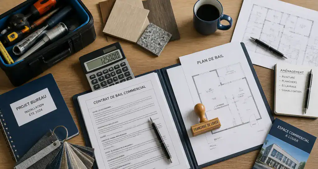 franchise de loyer bureau bail commercial
