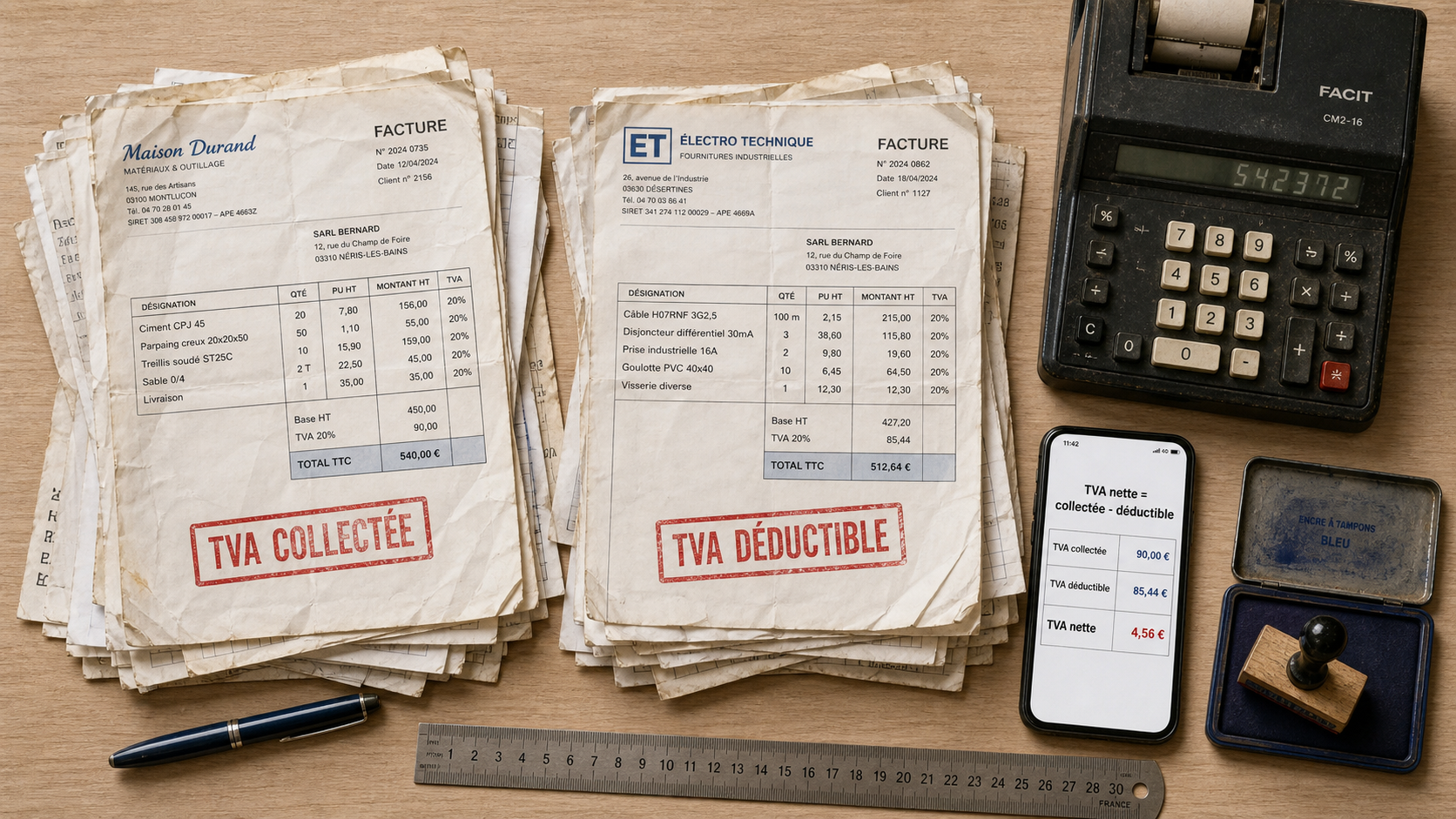 TVA collectée et tva déductible : calcul TVA nette pour la trésorerie