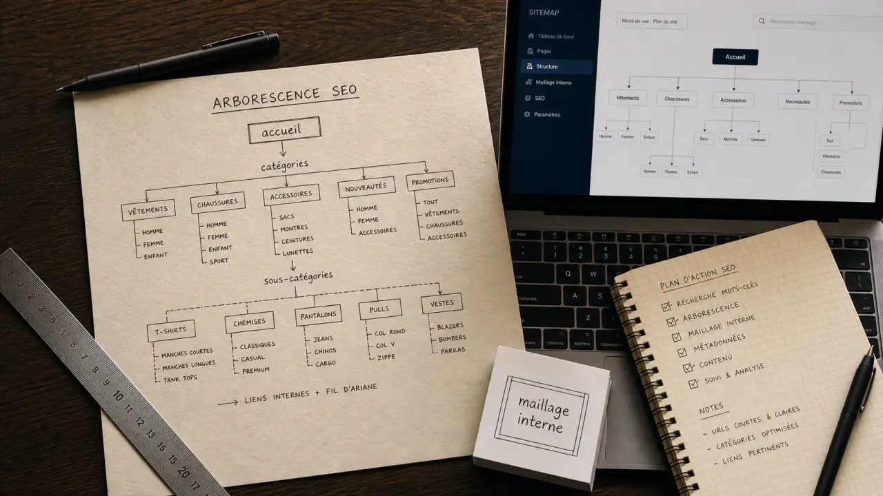 Arborescence seo : schéma sitemap pour cocon sémantique