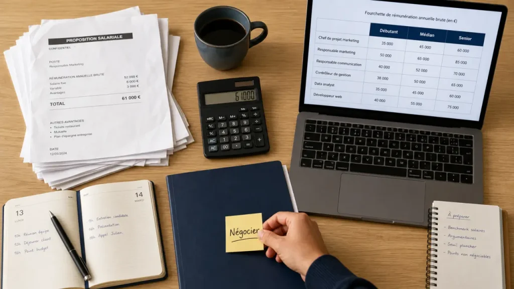 Assistante de direction salaire : fourchettes débutant à senior