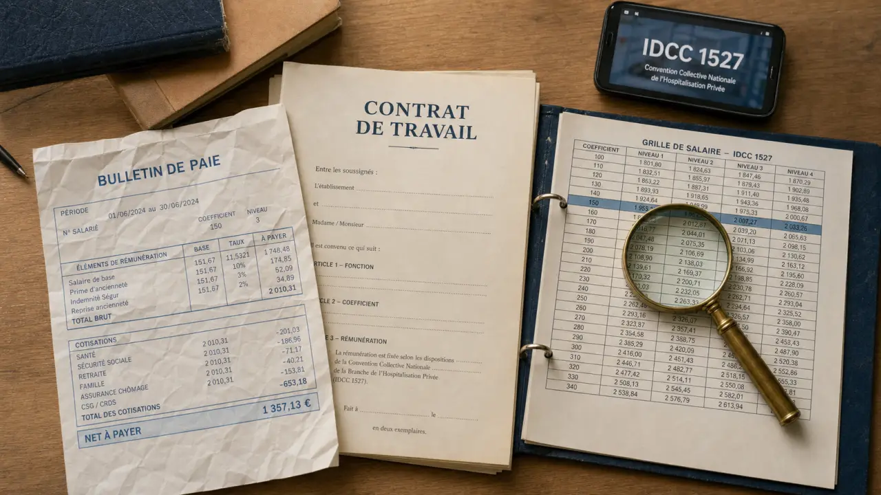 Convention collective agences immobilières IDCC 1527 et fiche de paie, grille de salaires