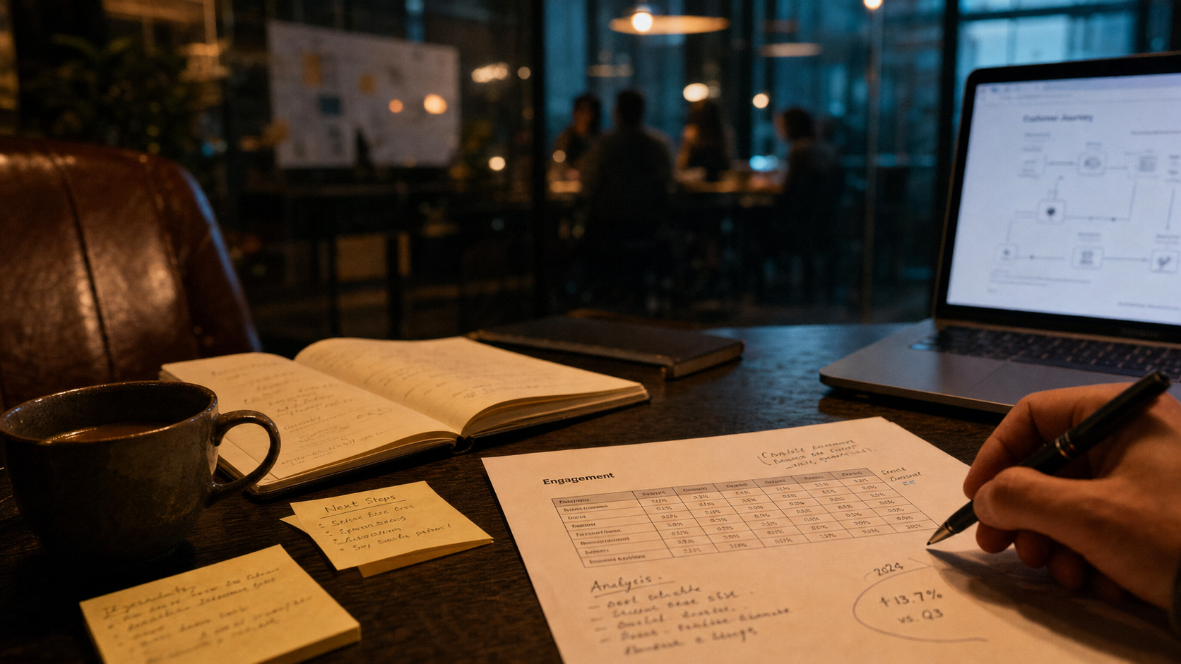 Implication au travail : bureau, café et engagement