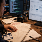 MOE informatique : chef de projet MOE valide un déploiement en open-space IT