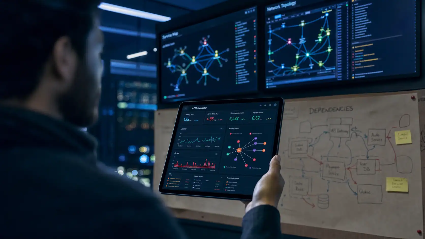 Supervision applicative en NOC : dashboard APM et alertes de latence