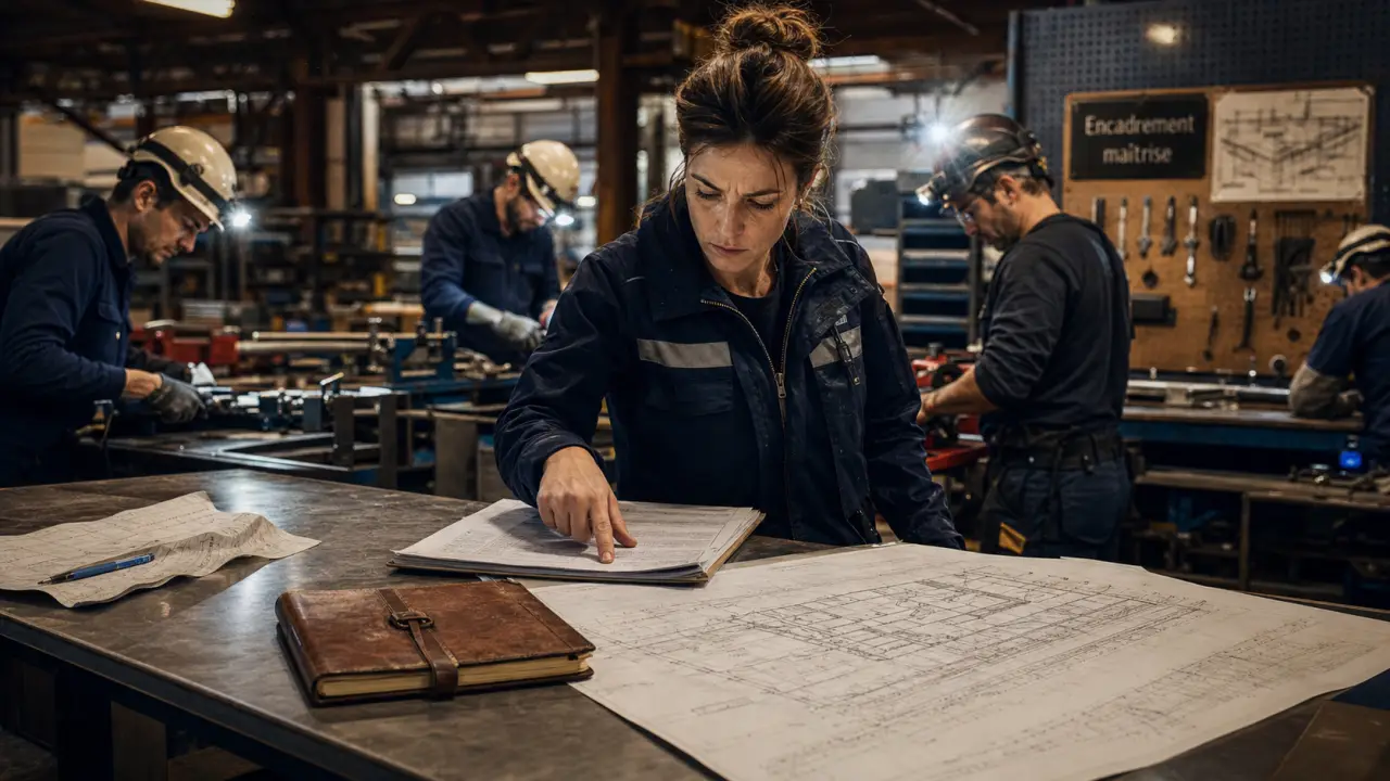 Agent de maitrise quel niveau : cheffe d’équipe contrôle des techniciens en atelier industriel