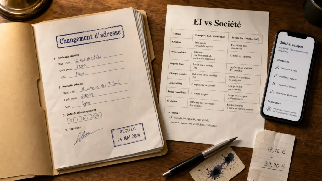 Entreprise individuelle : le coût d’un transfert d’adresse, avec les frais à prévoir et ceux qui ne s’appliquent pas