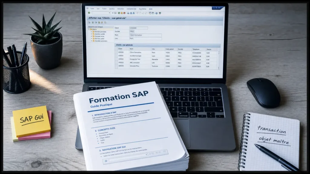 SAP débutant : les modules à lire, les transactions à connaître et les pièges du PDF