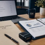 Règlement intérieur CSE : documents et adoption en réunion (table, documents, tampon)