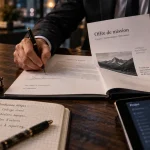 Cadres seniors consulting signent un contrat pour une mission