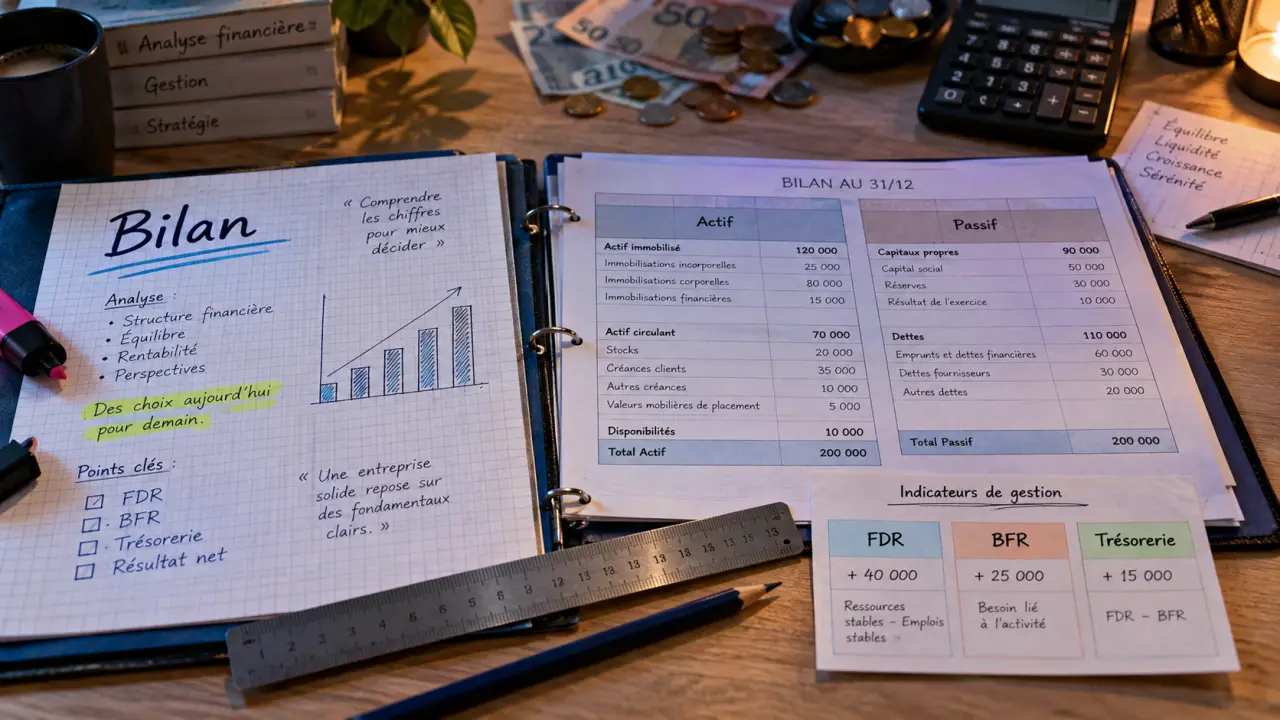 Ressources financiere : bilan, FDR, BFR et tresorerie pour la gestion de tresorerie