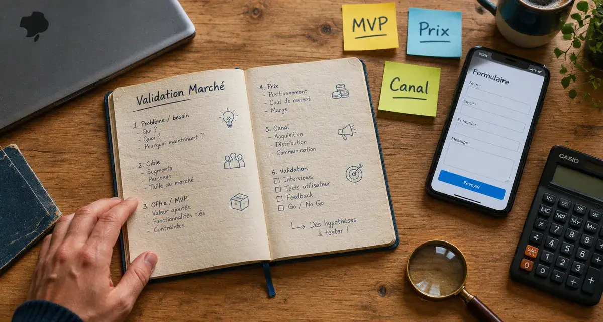 Lancer un business en ligne : test petit budget, validation marché